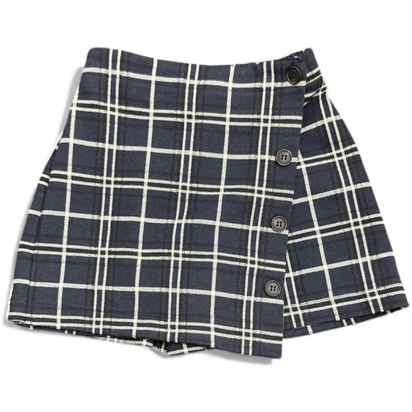 Zara Other - Zara Navy Plaid Knit Skort for Girl’s size 10